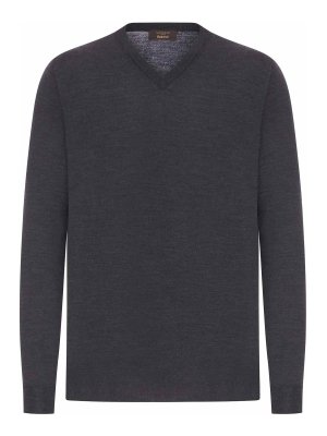 ZANONE: Strickpullover mit Rundhalsausschnitt - Rundhalspullover - Grau