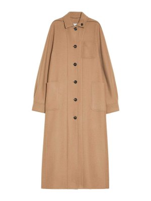 Max Mara: shirts - Wool And Cashmere Shirt Coat