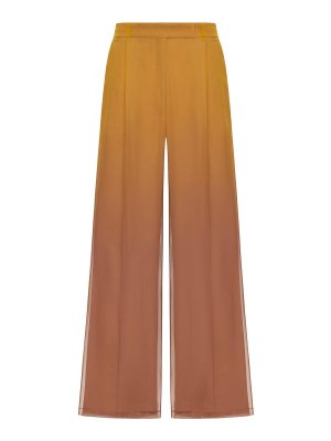 Max Mara: casual trousers - Wide Leg Pants In Seta