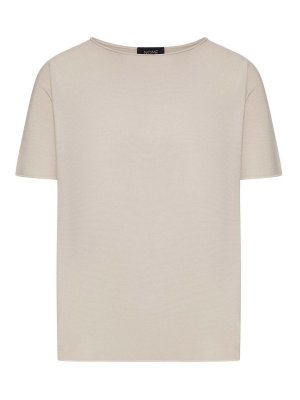 GRAN SASSO: crew necks - Cotton Sweater With Wide Neckline