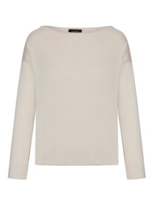 GRAN SASSO: crew necks - Cotton Sweater With Boat Neck