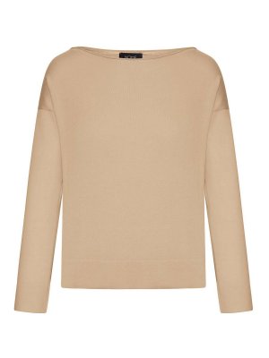 GRAN SASSO: crew necks - Cotton Sweater With Boat Neck