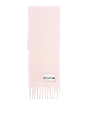 SPORTMAX: scarves - Two-Tone Scarf With Fringes