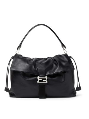 FENDI: shoulder bags - Flux Maxi Messenger Leather Bag