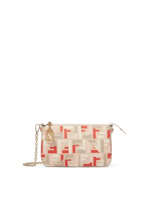 FENDI: cross body bags - Pouch With Fabric Chain