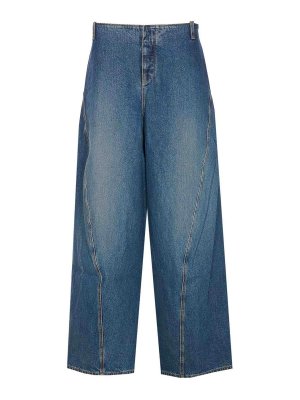 Alaïa: casual trousers - Denim Cargo Pants