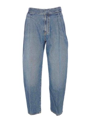 Alaïa: Jeans patte d'éléphant - Jean Évasé - Bleu