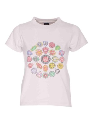 BALENCIAGA: crew necks - Dirty White Fitted T-Shirt