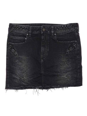 BALENCIAGA: mini skirts - Black Denim City Mini Skirt