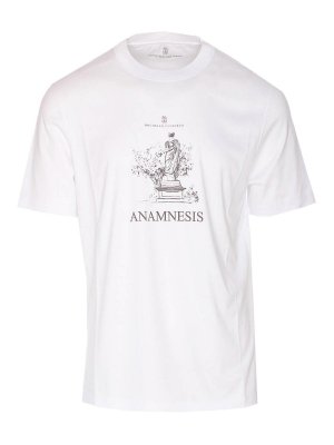 BRUNELLO CUCINELLI: crew necks - Anamnesis Logo T-Shirt