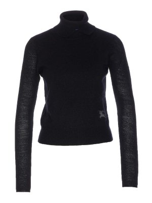 BURBERRY: maglia a collo alto e polo - Maglione nero