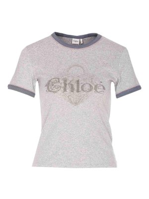 CHLOE': crew necks - Logo T-Shirt