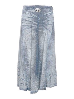 DIESEL: jeans a zampa - Gonna De-Annet in denim