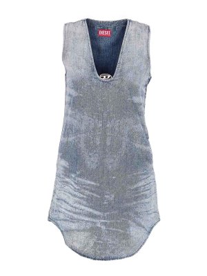 DIESEL: Robes courtes - Robe Courte - Bleu