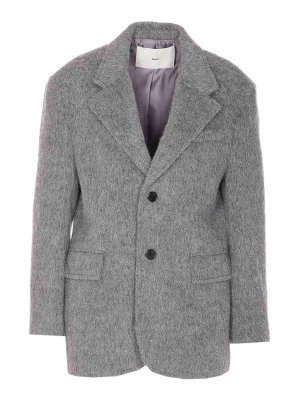 DUNST: blazers - Grey Jacket With Frontal Buttons Closure