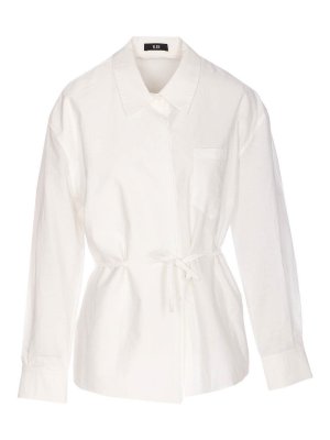 ELEH: shirts - White Shirt With Frontal Buttons Closure