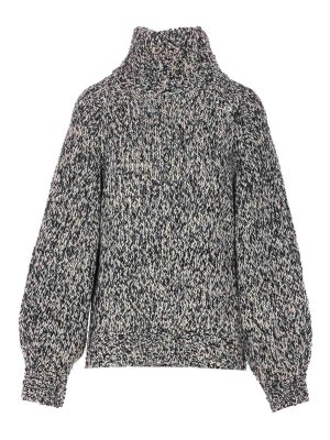 FILIPPA K: Turtlenecks & Polo necks - Black And White Wool Alpaca Sweater