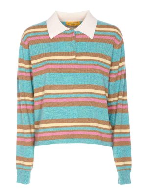 GUEST IN RESIDENCE: crew necks - Cropped Strip Polo Sweater