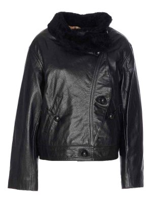 ISABEL MARANT: Vestes en cuir - Blouson En Cuir - Noir