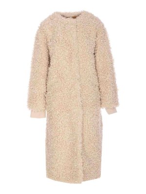 JAKKE: maglia collo rotondo - Giacca in pelliccia sintetica Arc bianca