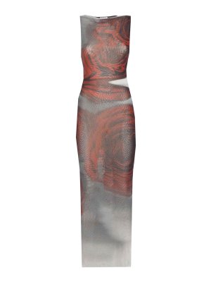 JEAN PAUL GAULTIER: maxi dresses - Blurry Roses Print Dress