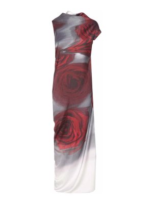 JEAN PAUL GAULTIER: evening dresses - Blurry Roses Print Dress