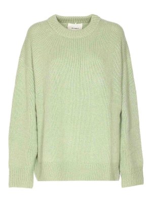 LISA YANG: Suéteres con cuello pico - Suéter Cuello Redondo - Verde