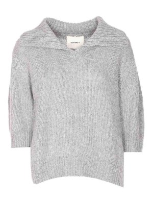LISA YANG: v necks - Cloudy Grey Lailai Sweater