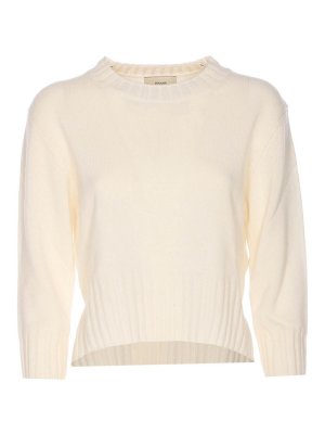 LOULOU STUDIO: crew necks - Ivory White Melange Mora Sweater