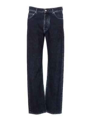 MM6 MAISON MARGIELA: straight leg jeans - Blue Jeans With Buttons Closure