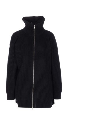 MM6 MAISON MARGIELA: Turtlenecks & Polo necks - Ribbed Knit Cardigan Dress