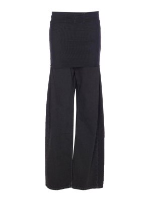 MM6 MAISON MARGIELA: jeans a zampa - Jeans neri