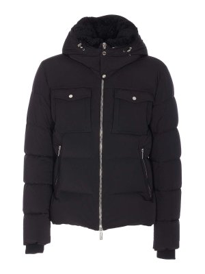MOORER: padded jackets - Black Alarick Down Jacket