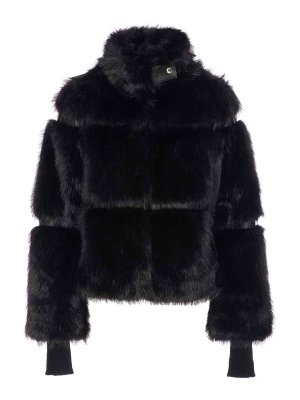 PATRIZIA PEPE: Fur & Shearling Coats - Black Faux Fur Jacket