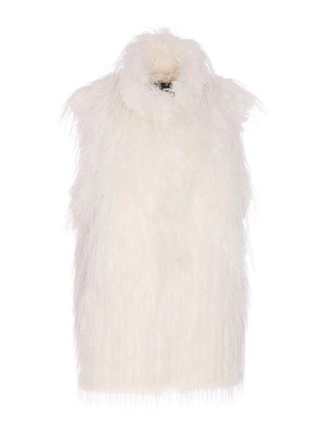 Pinko: Turtlenecks & Polo necks - White Neva Vest With Frontal Hook Closure