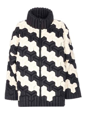 RAXXY: padded jackets - Black And White Down Jacket