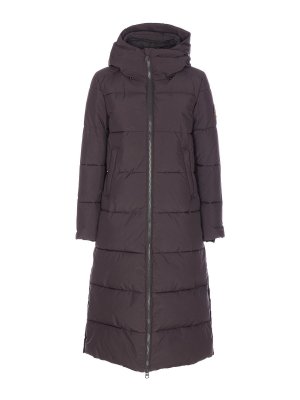 Save The Duck: padded jackets - Brown Black Long Down Jacket