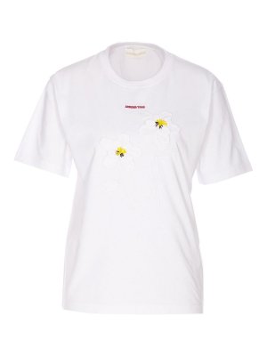 SHUSHU TONG: crew necks - Hand Sewn Flower T-Shirt