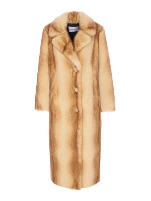 STAND STUDIO: Fur & Shearling Coats - Electric Red Nora Coat