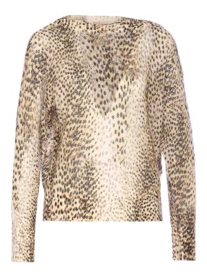 TWINSET: crew necks - Leopard Sweater