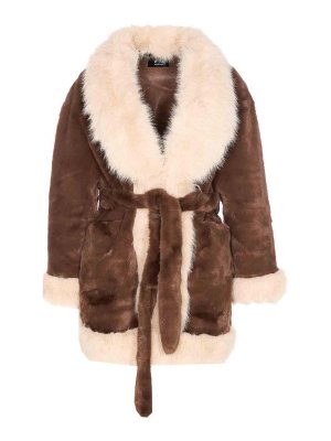 v°73: 毛皮＆シアリングコート - 毛皮/ムートンコート - ブラウン