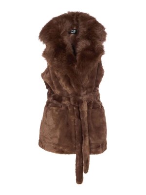 v°73: vests - Brown Penny Faux Fur Vest