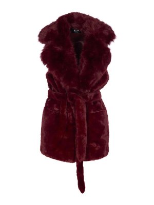 v°73: maglieria gilet - Gilet in pelliccia sintetica Penny bordeaux