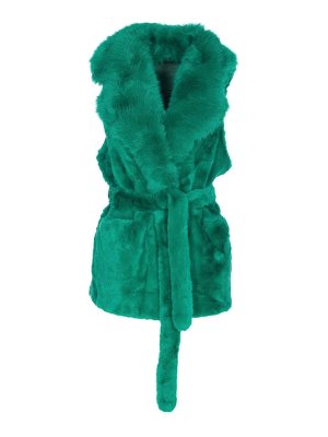 v°73: vests - Green Penny Faux Fur Vest