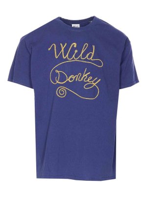 WILD DONKEY: maglia collo rotondo - Maglietta blu