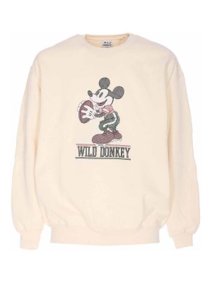 WILD DONKEY: maglia collo rotondo - Felpa da calcio Miky bianca