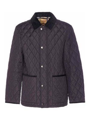 BURBERRY: padded jackets - Black Haddington Quilted Jacket