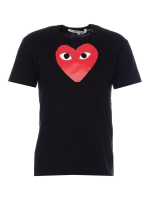 Comme des Garçons Play: クルーネック - クルーネック - 黒