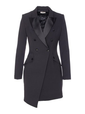 ELISABETTA FRANCHI: short dresses - Lightweight Crepe Robemanteau