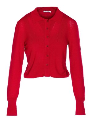 PATRIZIA PEPE: cardigans - Wool Sweater With Buttons And Internal Top